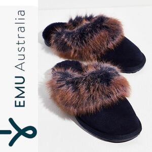 NEW EMU Australia x Free People Jolie Lava Slippers in Midnight W6/M5